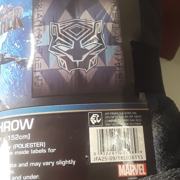 Marvel Black Panther Plush Throw blanket No Offer - Picture 7 of 8
